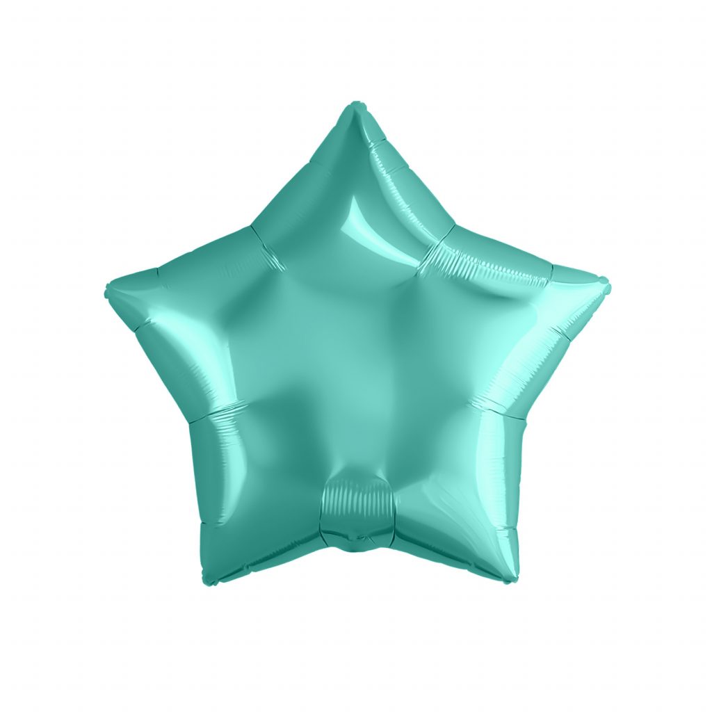 Шар надувной б / кл звезда 9″ / 23 см, Бискайский зеленый, 5 шт.