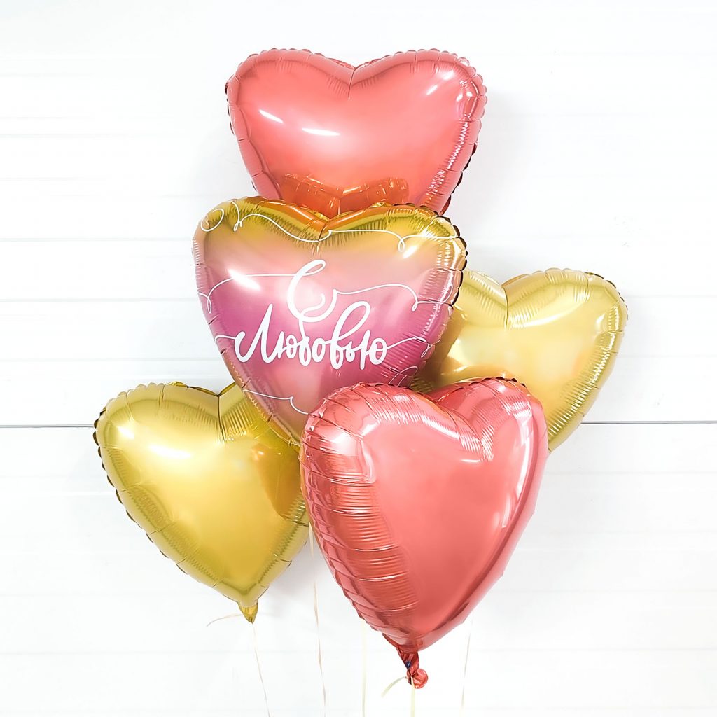 Шар Сердце 19′ / Росчерки / инд.упаковка