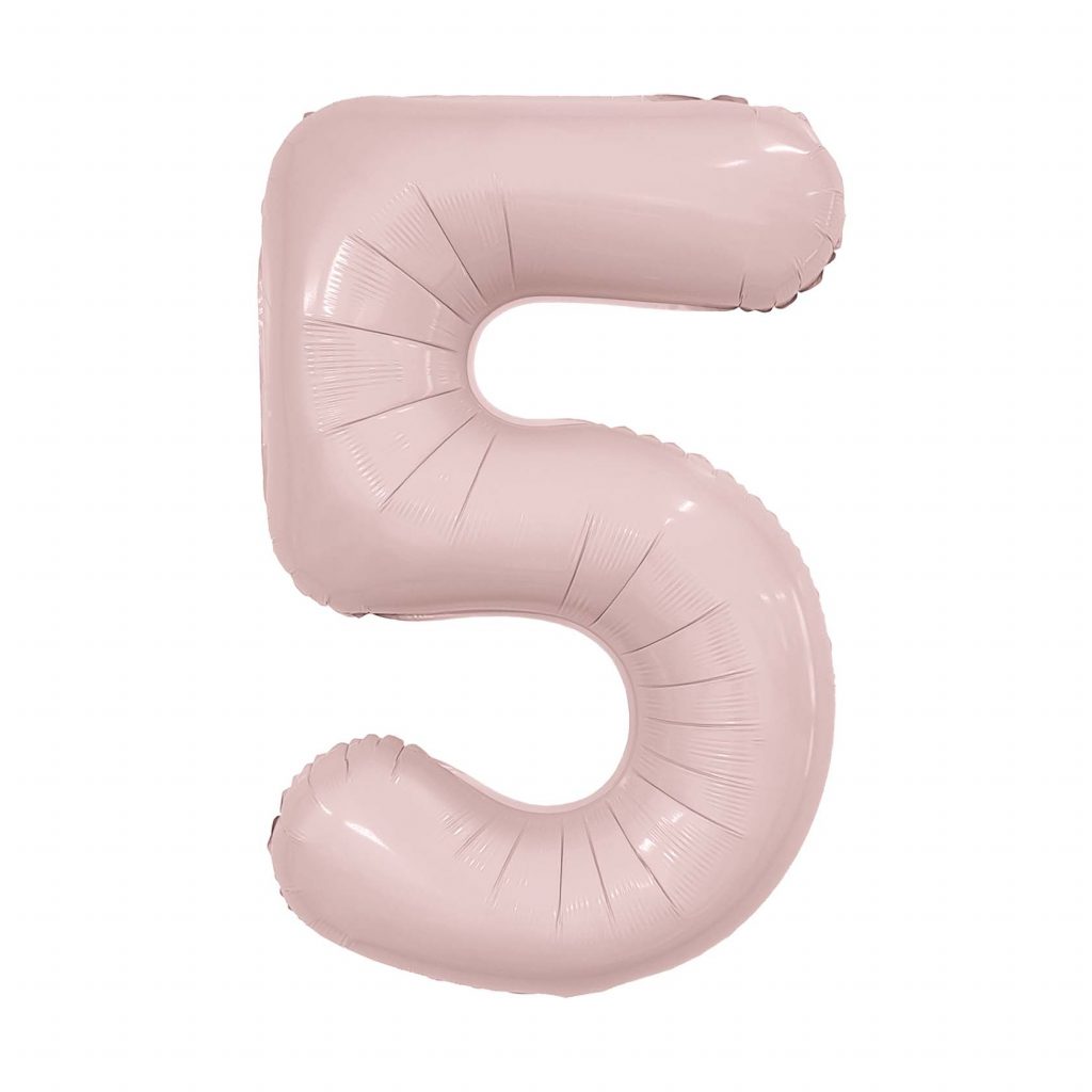 шар надувной Цифра 5 Slim Пыльная роза