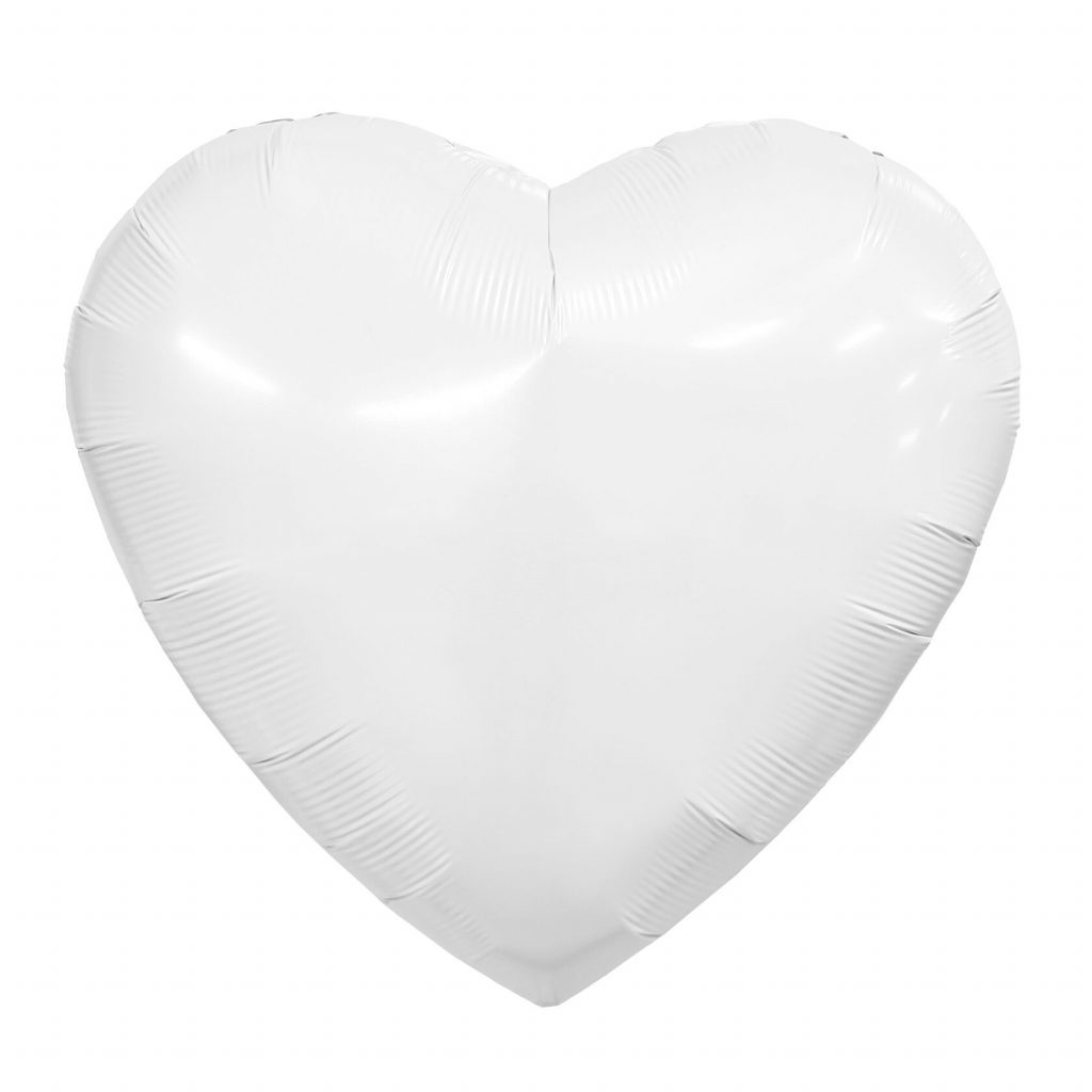 Шар Сердце 36» / Белый / инд.упаковка