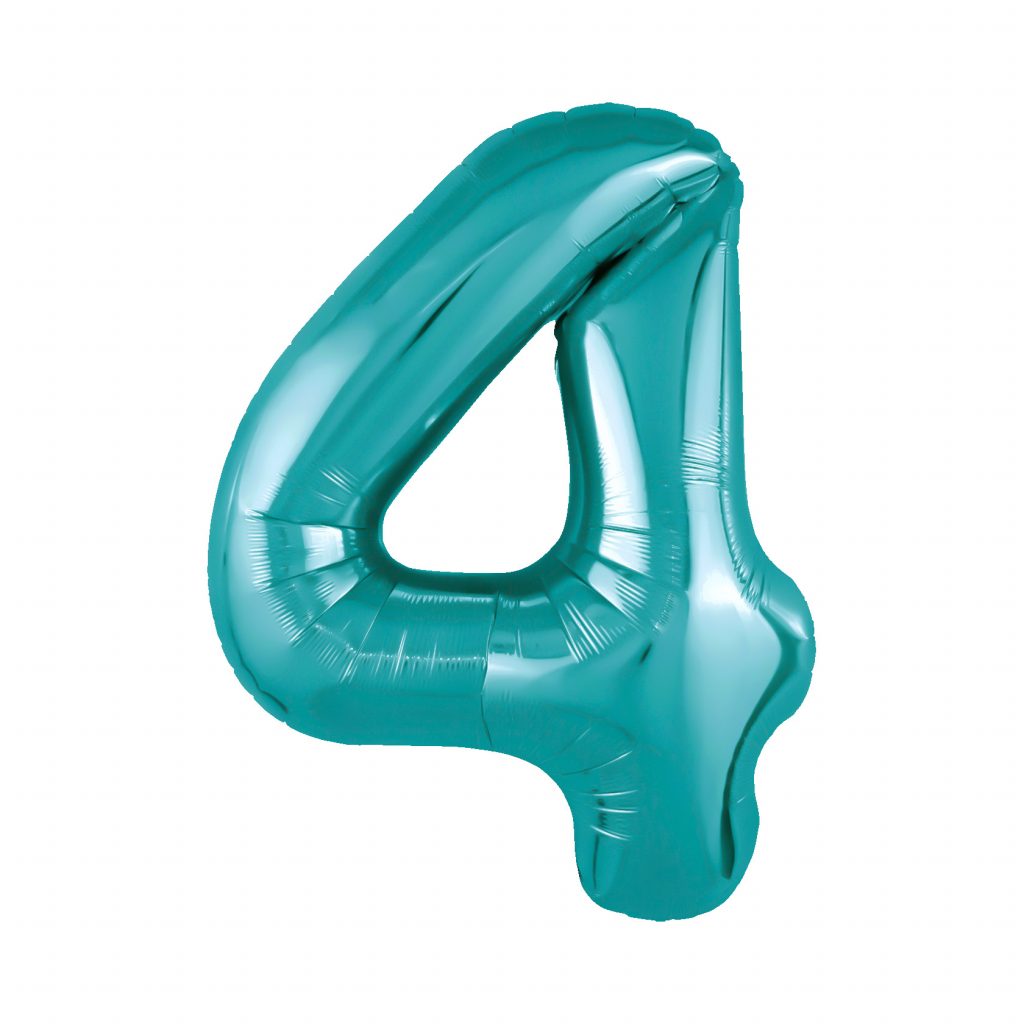 шар надувной Цифра 4 Slim Океан