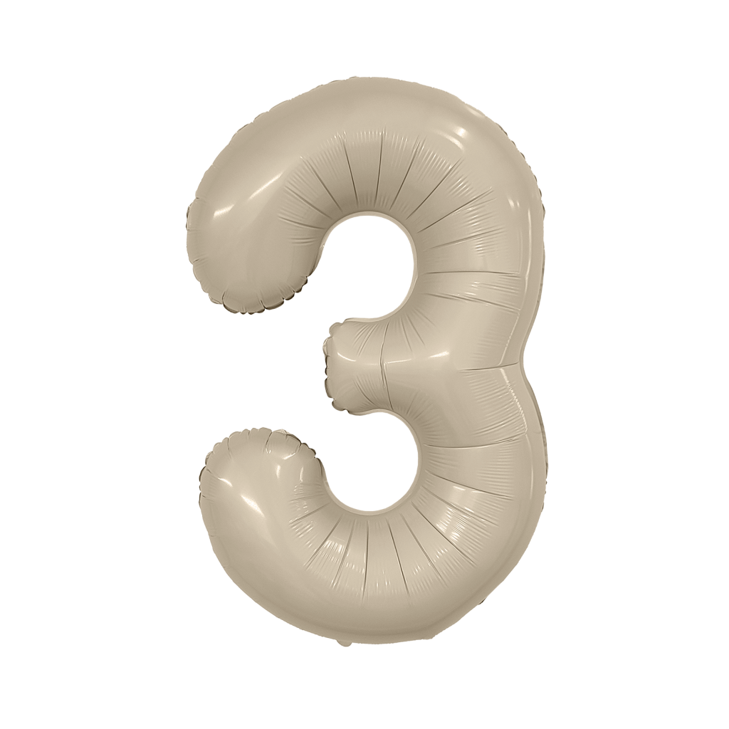 шар надувной Цифра 3 Slim Мистик крем