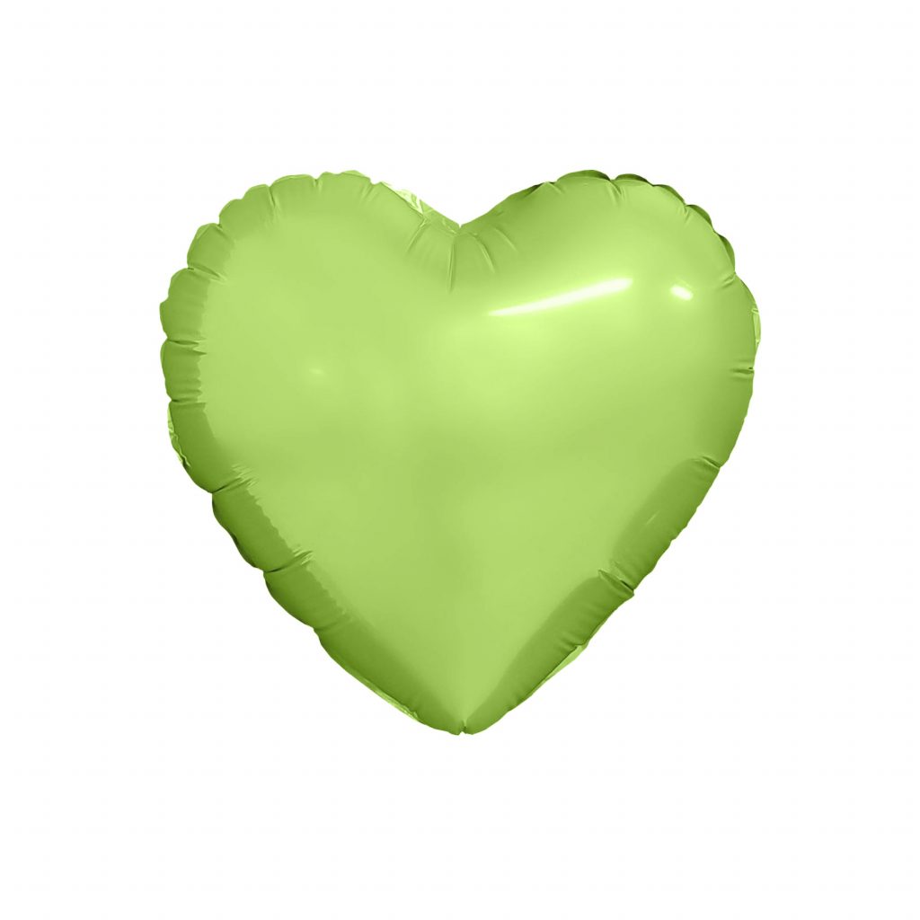 Шар надувной Мини сердце 5″ / 13 см, Мистик фисташка без клапана