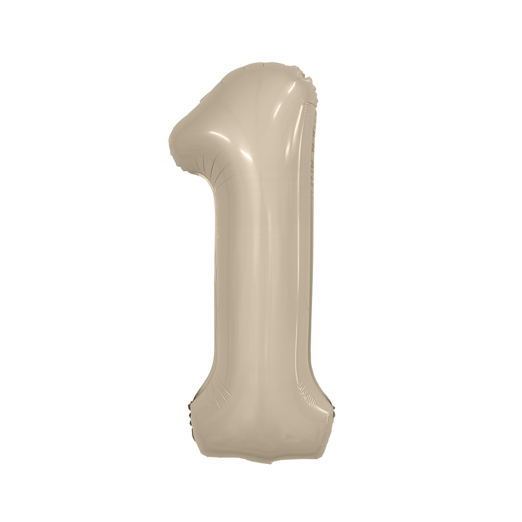 шар надувной Цифра 1 Slim Мистик крем