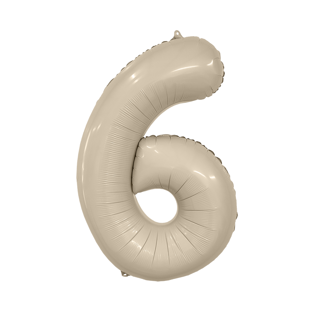 шар надувной Цифра 6 Slim Мистик крем