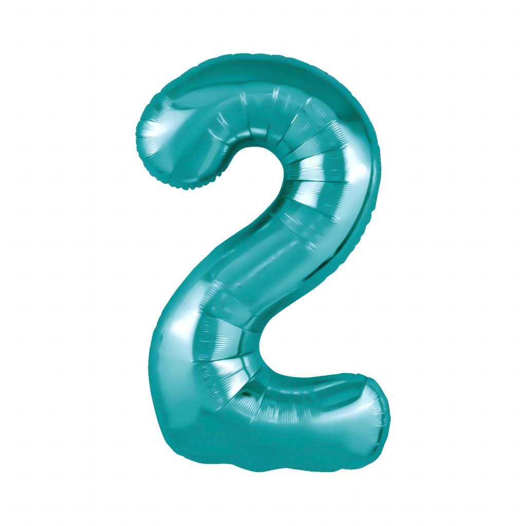 шар надувной Цифра 2 Slim Океан