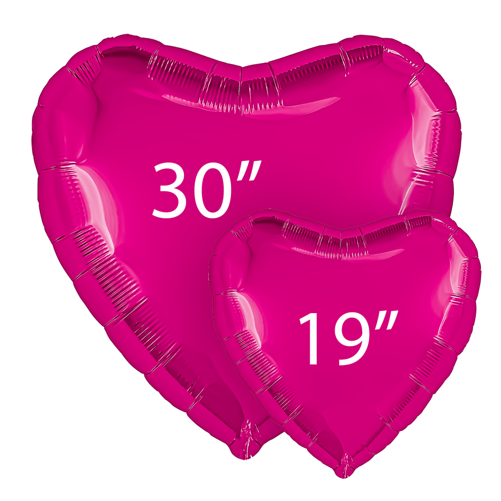 Шар Сердце 30′ / Фуксия / инд.упаковка