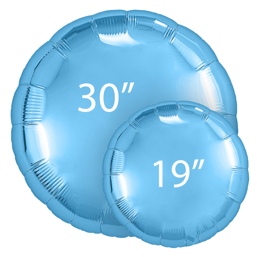 шар надувной круг 30’/ 75 см / холодный голубой