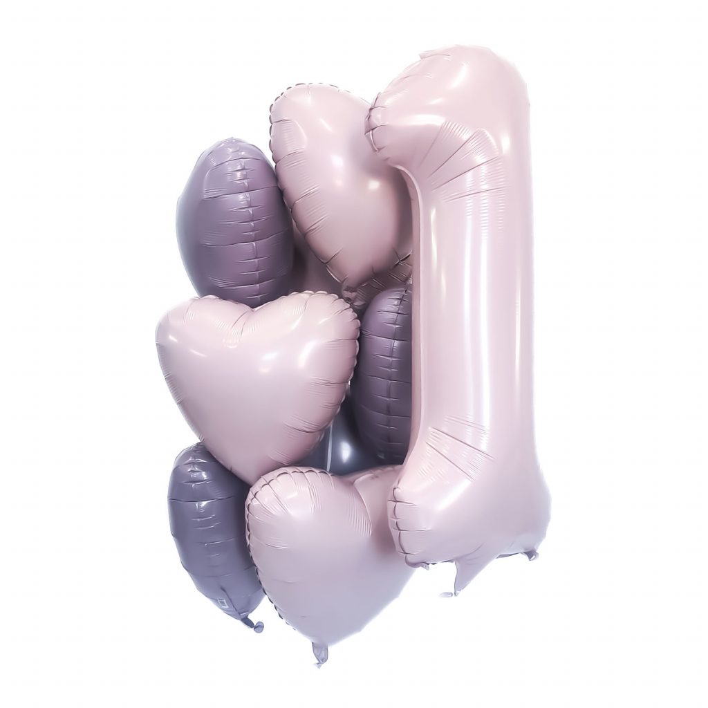 Шар Сердце 19″ / Пыльная роза