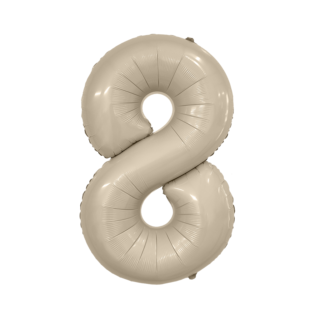шар надувной Цифра 8 Slim Мистик крем