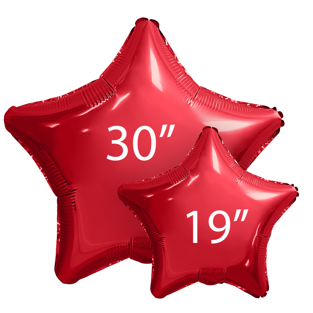 Шар Звезда 30′ / 76,5 см / Красный