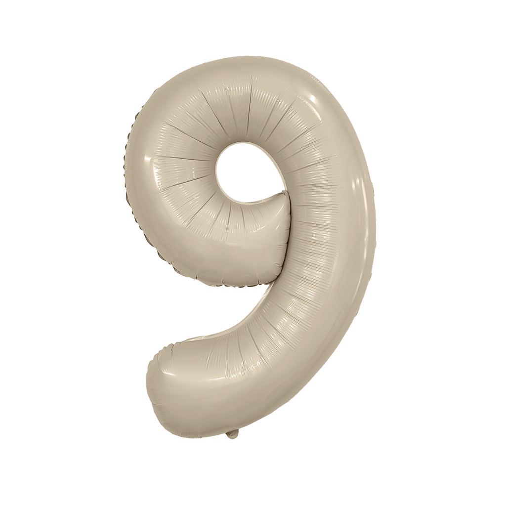 шар надувной Цифра 9 Slim Мистик крем