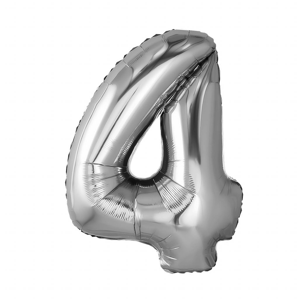 Шар Цифра 4 32′ / инд.упаковка