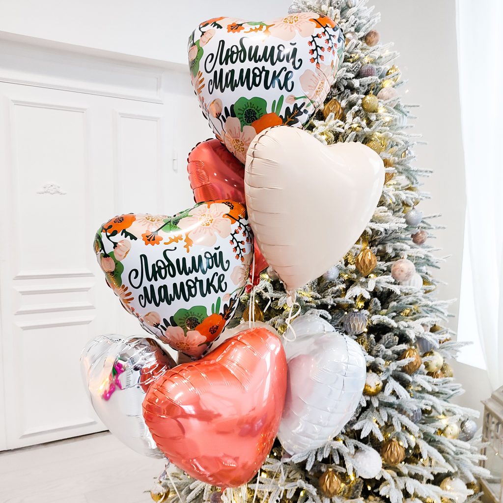 Шар Сердце 19″ / Мистик пудра