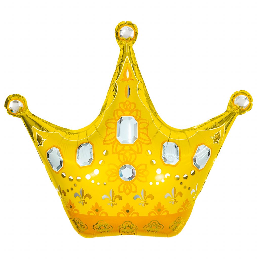 Шар Фигура Корона 79/67 см / Золото / инд.упаковка