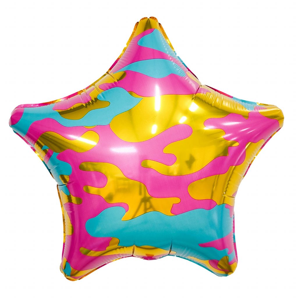 шар надувной звезда 21’/камуфляж гламурный