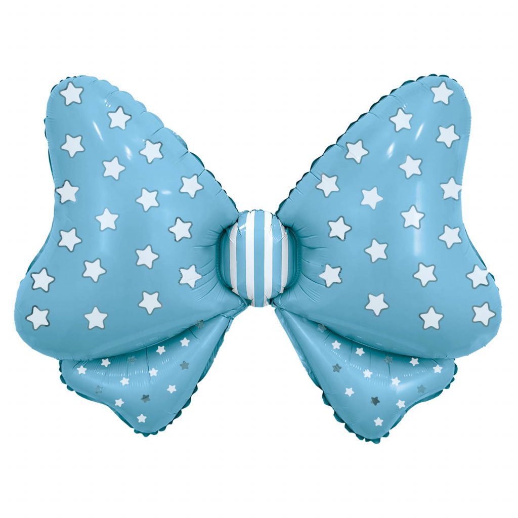 Шар Фигура Бант 91/66 см / Голубой / инд.упаковка