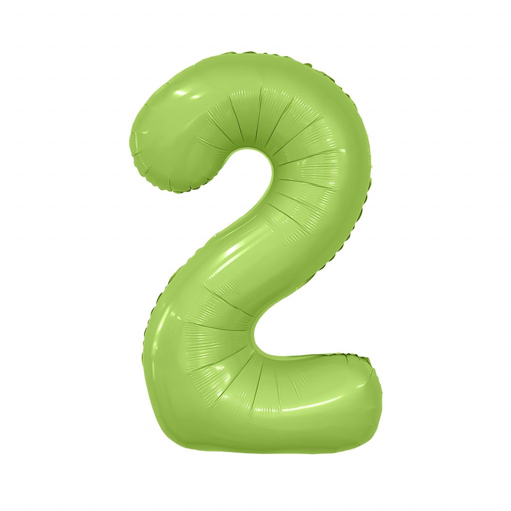 шар надувной Цифра 3 Slim Мистик фисташка