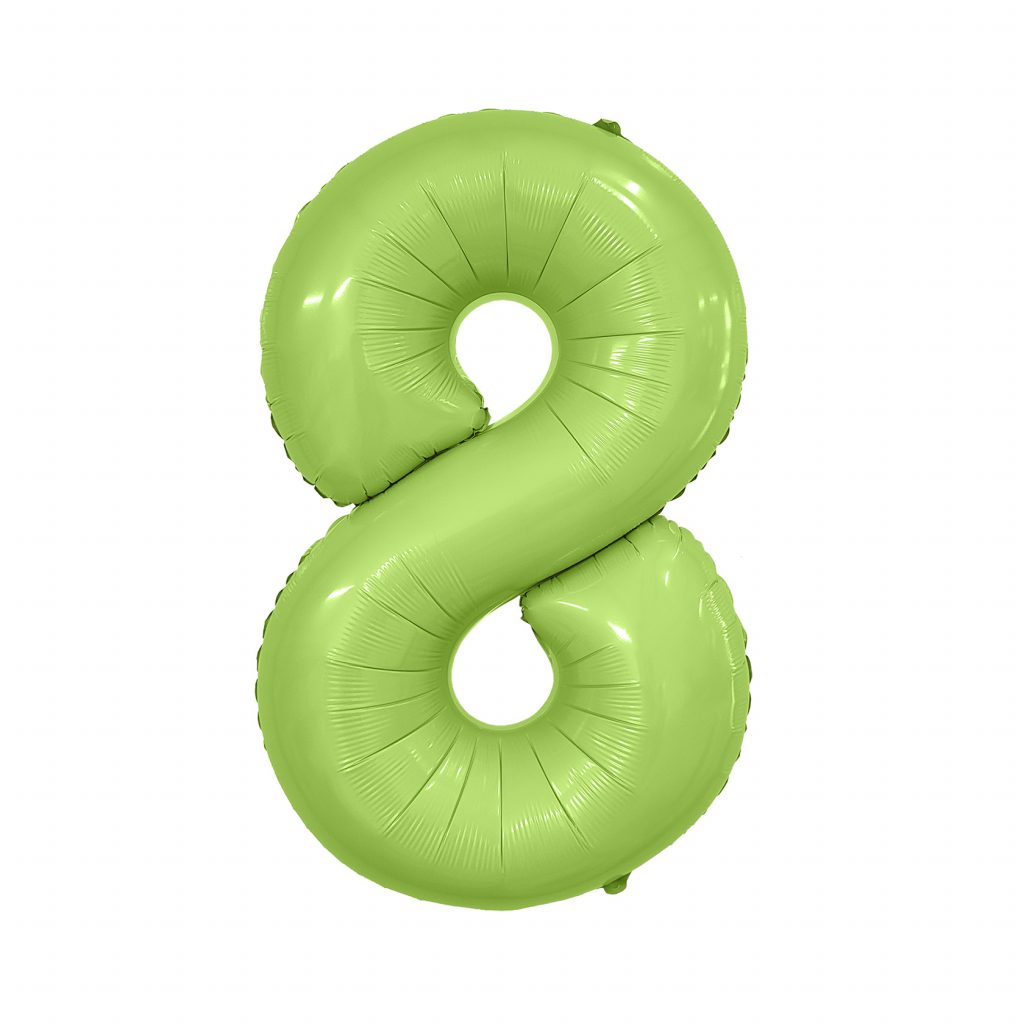 шар надувной Цифра 8 Slim Мистик фисташка