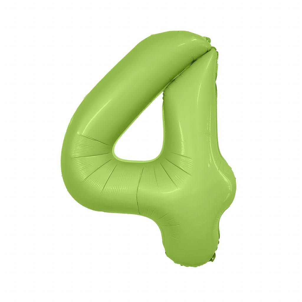 шар надувной Цифра 4 Slim Мистик фисташка