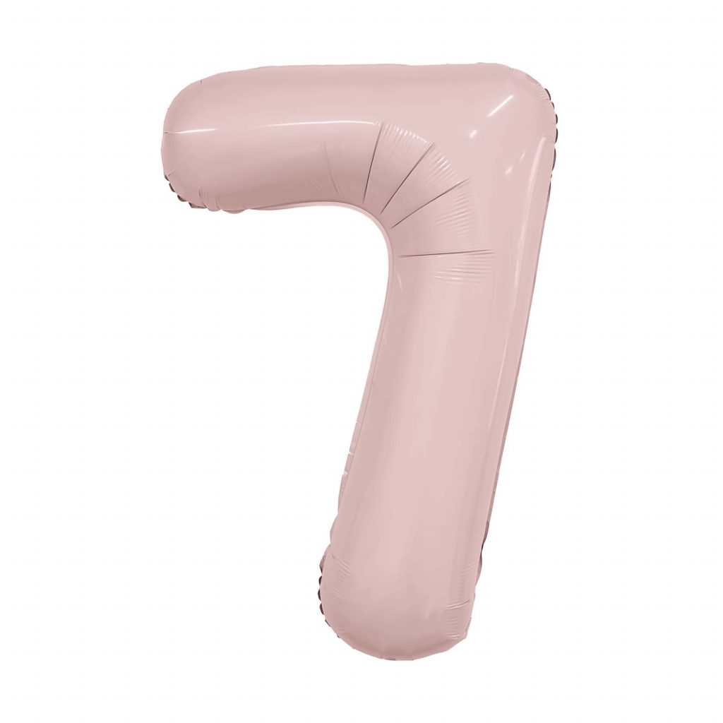 шар надувной Цифра 7 Slim Пыльная роза