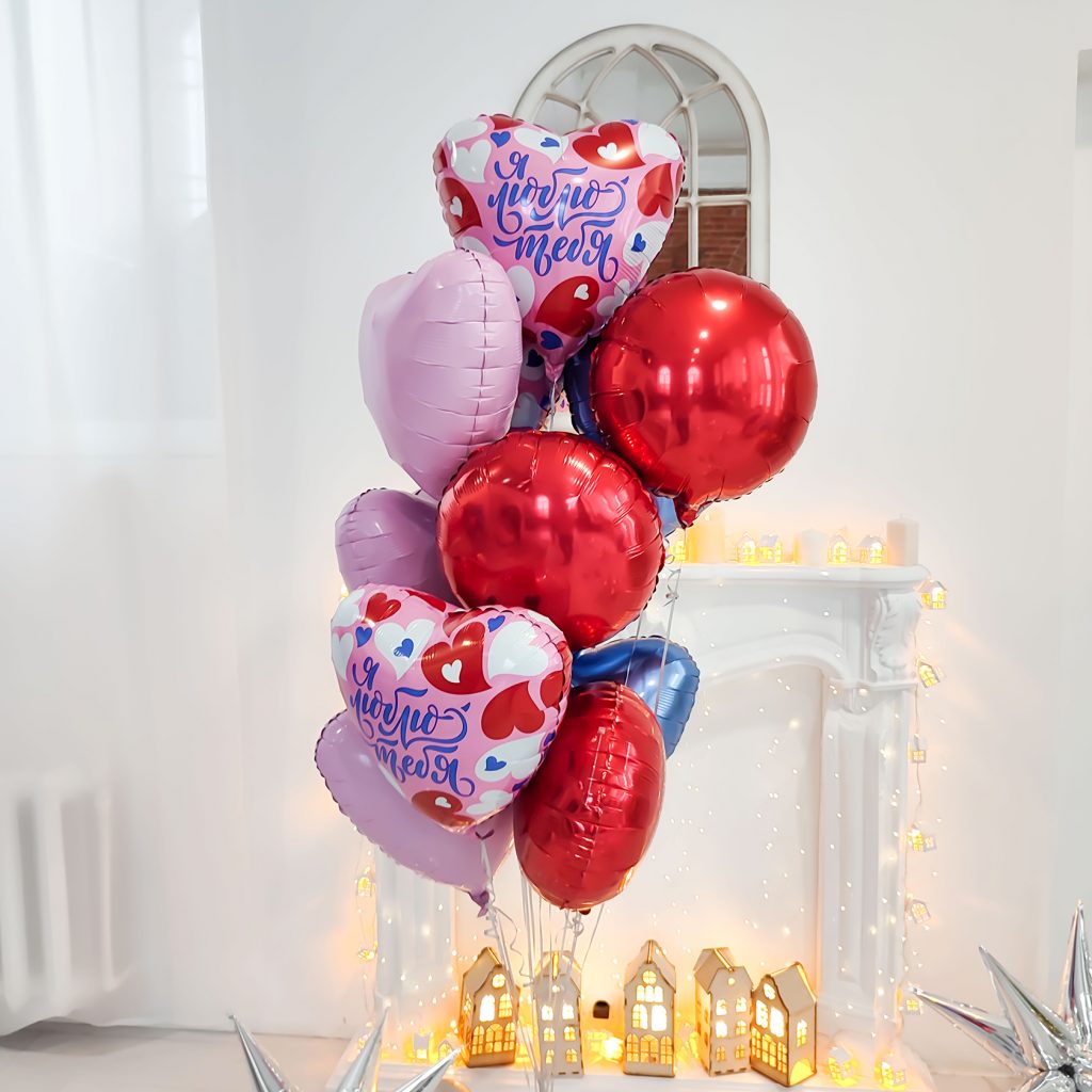 Шар Сердце 19′ / Мистик розовый фламинго