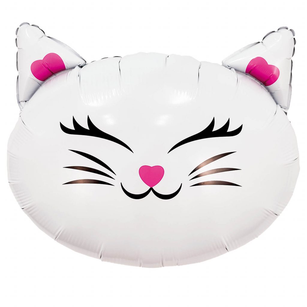 Шар Фигура Кошка 64/65 см / Белый / инд.упаковка