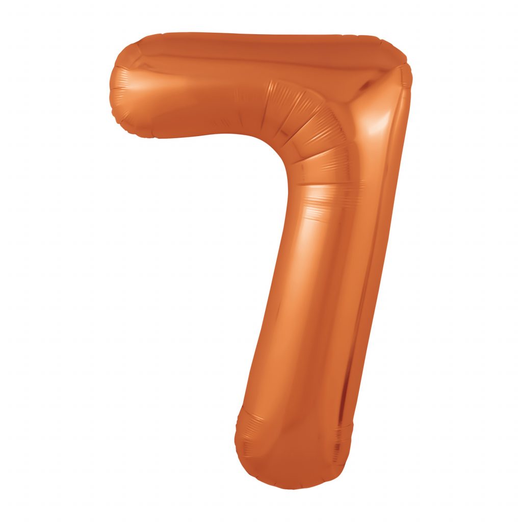 Шар надувной Цифра 7 Slim Папайя