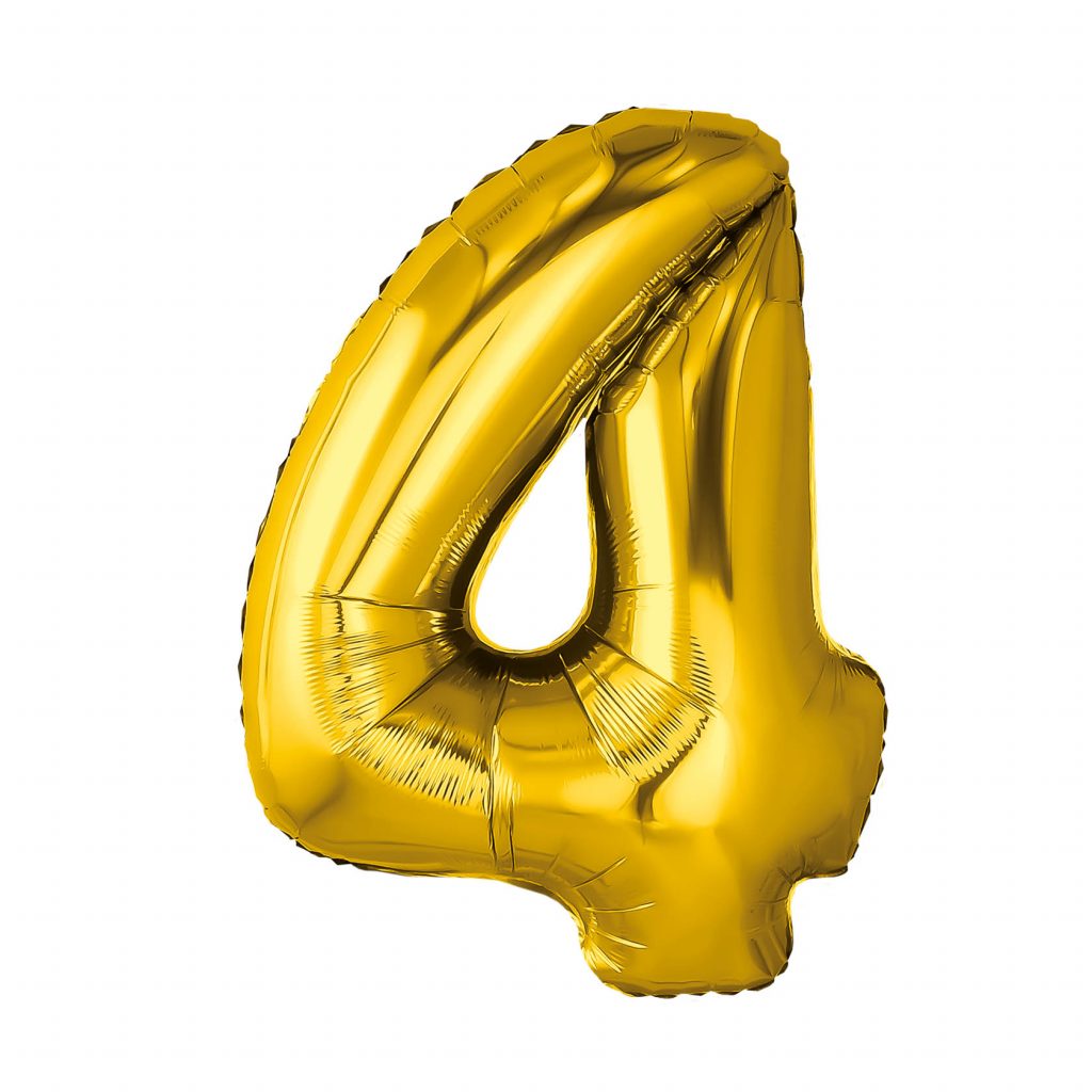 Шар Цифра 4 32′ / инд.упаковка