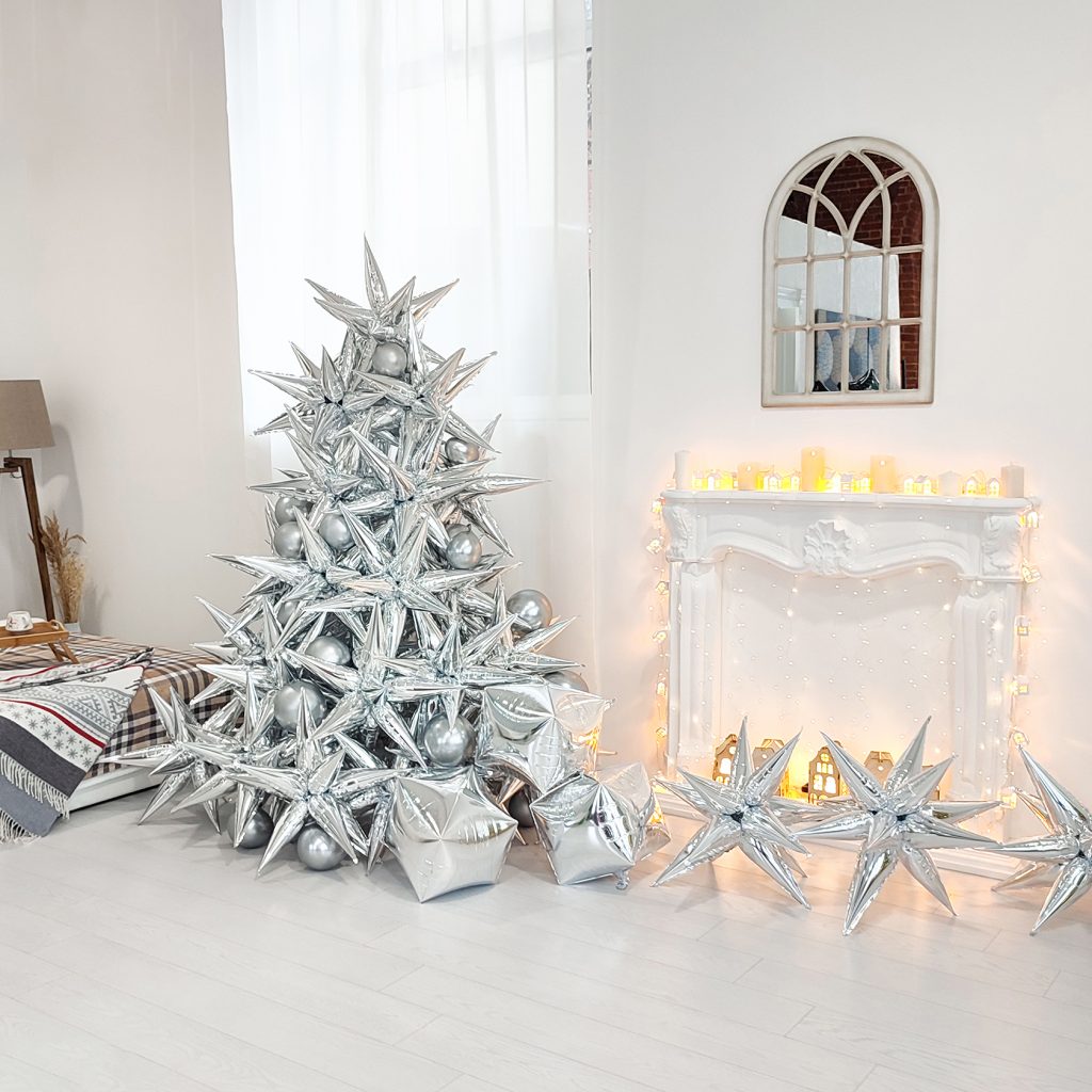 Шар 3D Составная звезда 26″/66 см / инд.упаковка