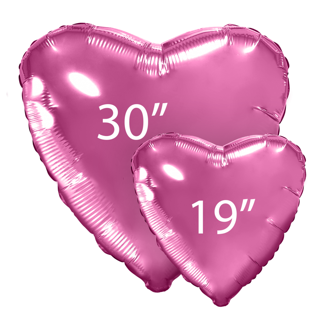 шар надувной сердце 30″/76,5 см / пион