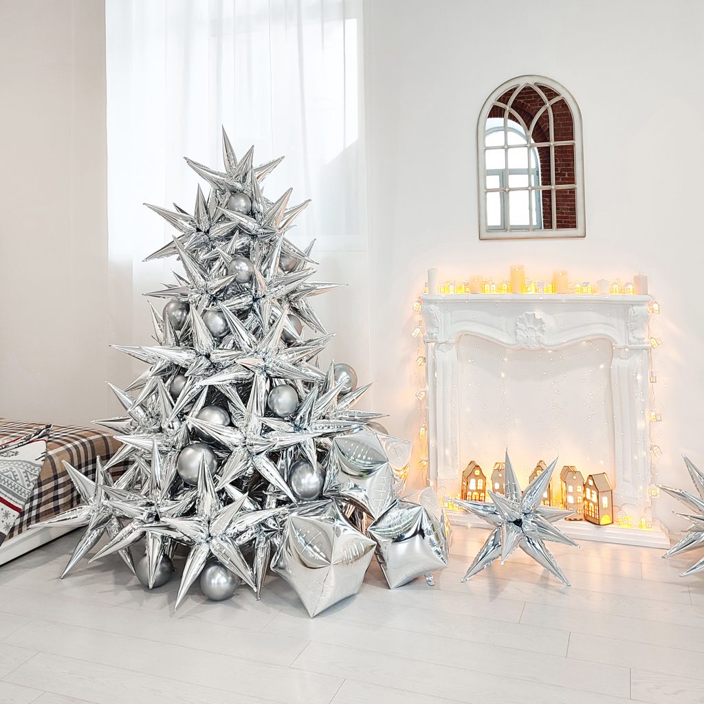 Шар 3D Составная звезда 26″/66 см / инд.упаковка