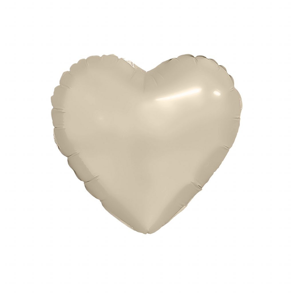 Шар надувной Мини сердце 9″ / 23 см, Мистик крем без клапана