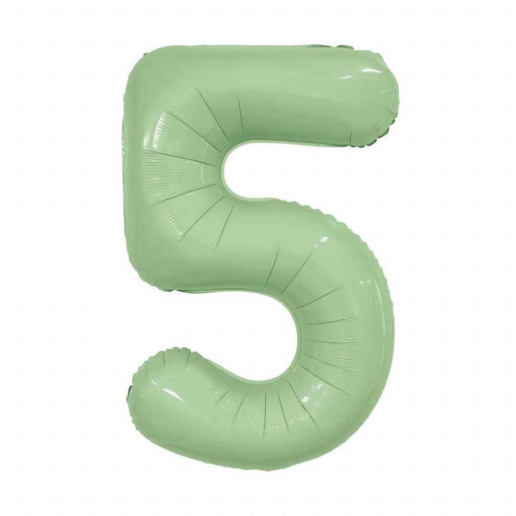 шар надувной Цифра 5 Slim Олива