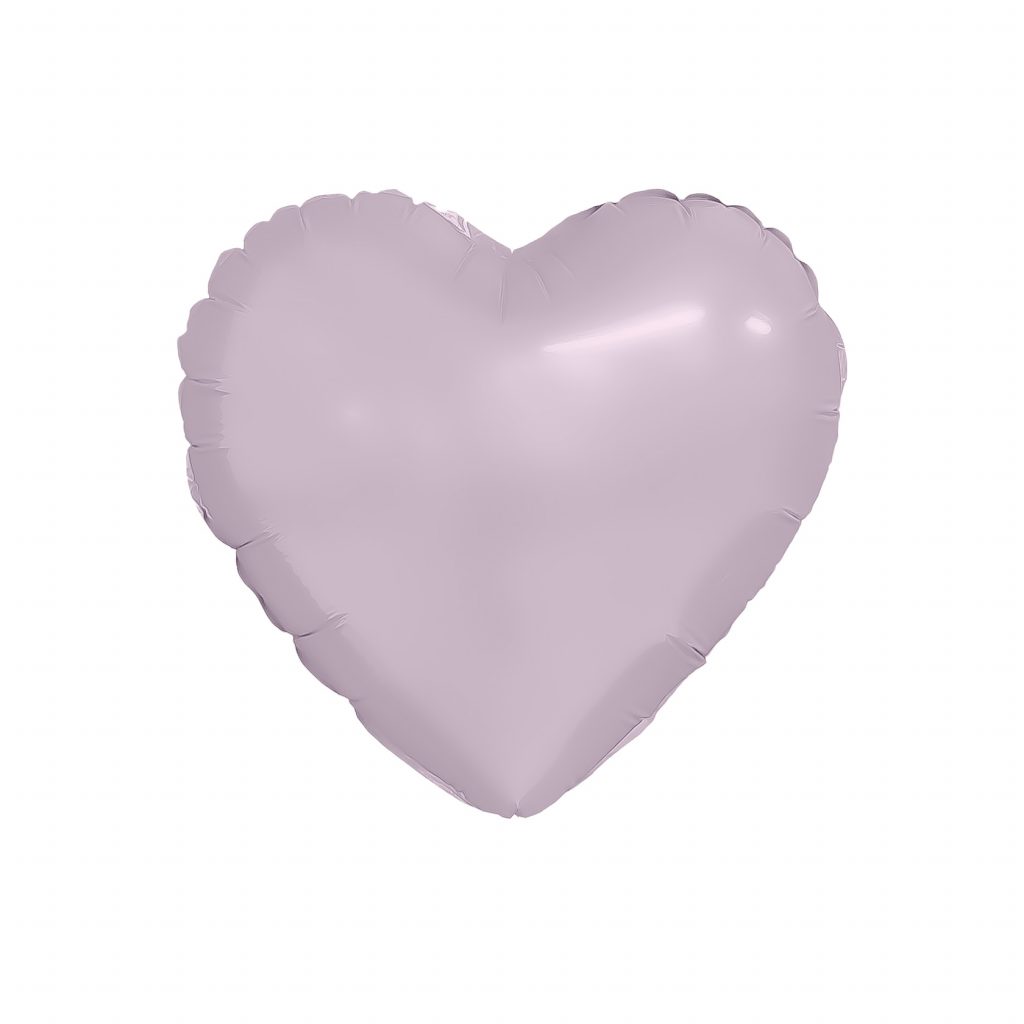 Шар надувной Мини сердце 9″ / 23 см, Орхидея без клапана