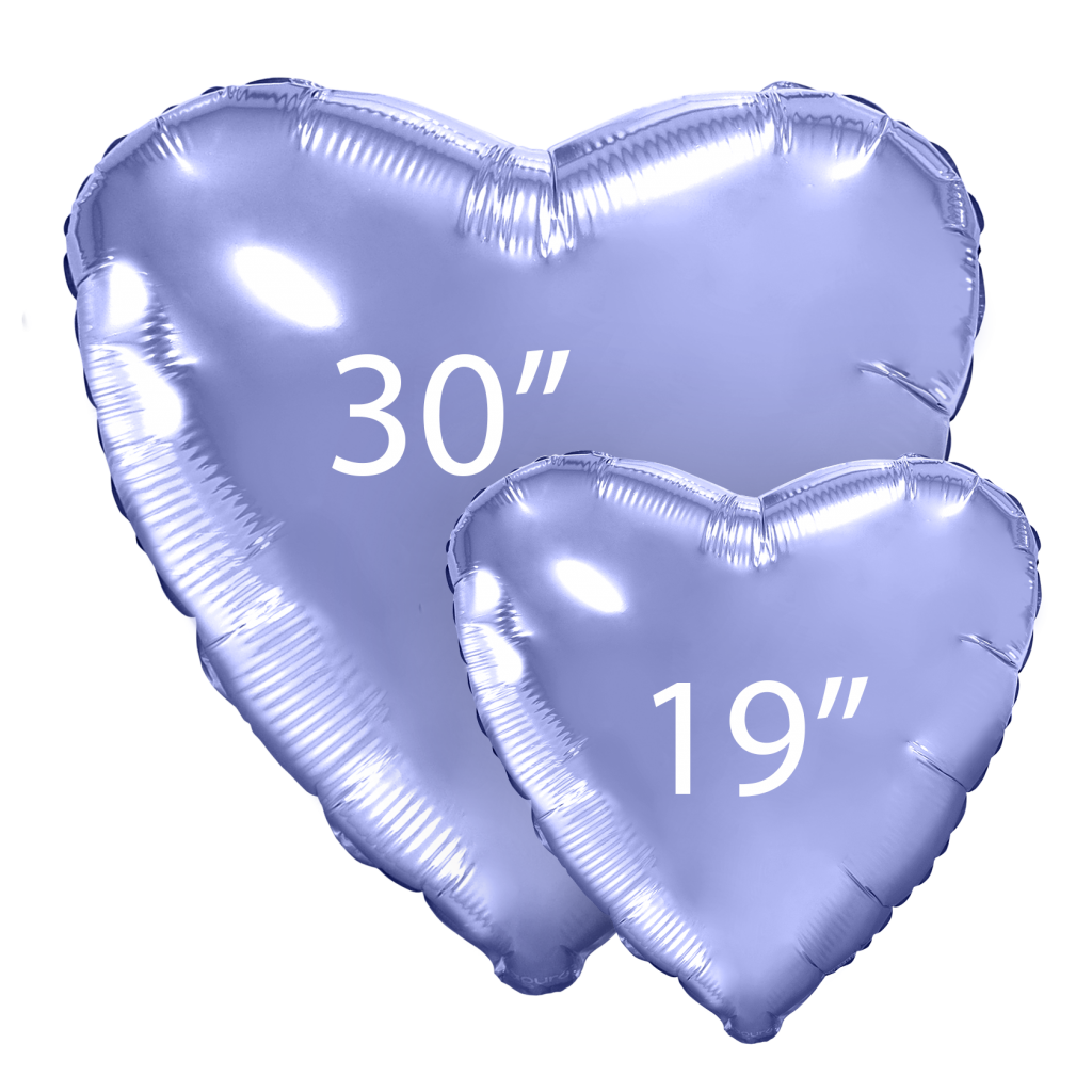 шар надувной сердце 30″/76,5 см / пастельный фиолетовый