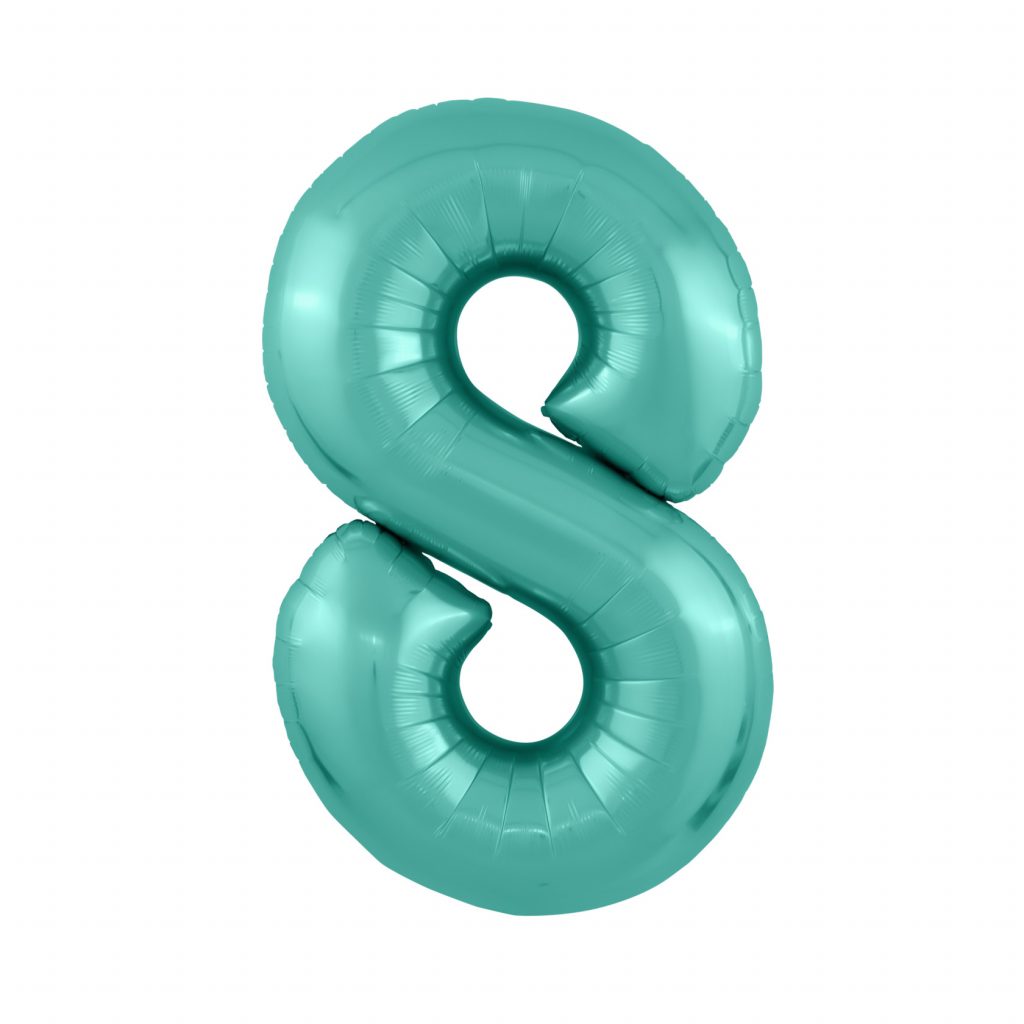 шар надувной Цифра 8 Slim Бискайский зеленый
