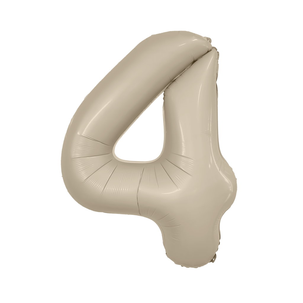 шар надувной Цифра 4 Slim Мистик крем