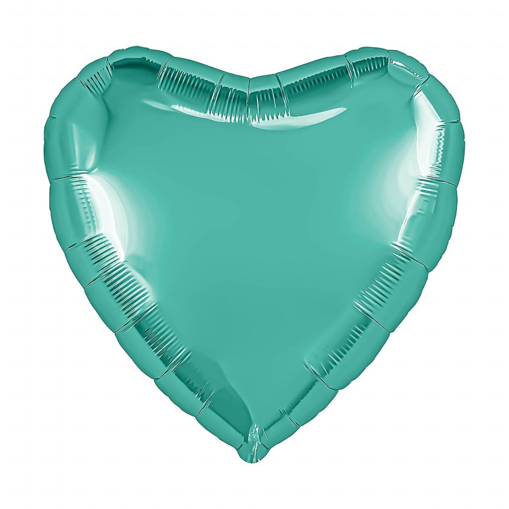 шар надувной сердце 30″/76,5 см / бискайский зеленый