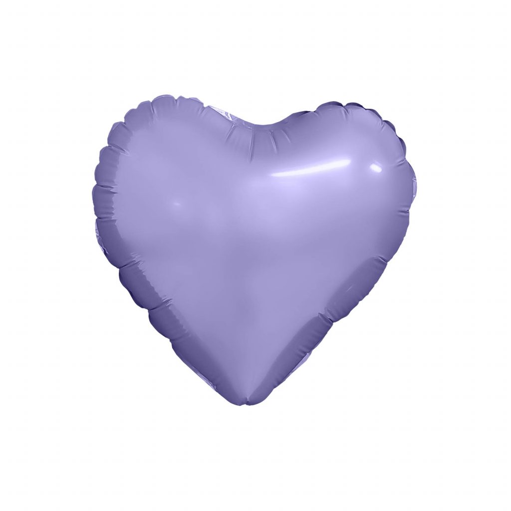 Шар надувной Мини сердце 5″ / 13 см, Пастельно-Фиолетовый без клапана