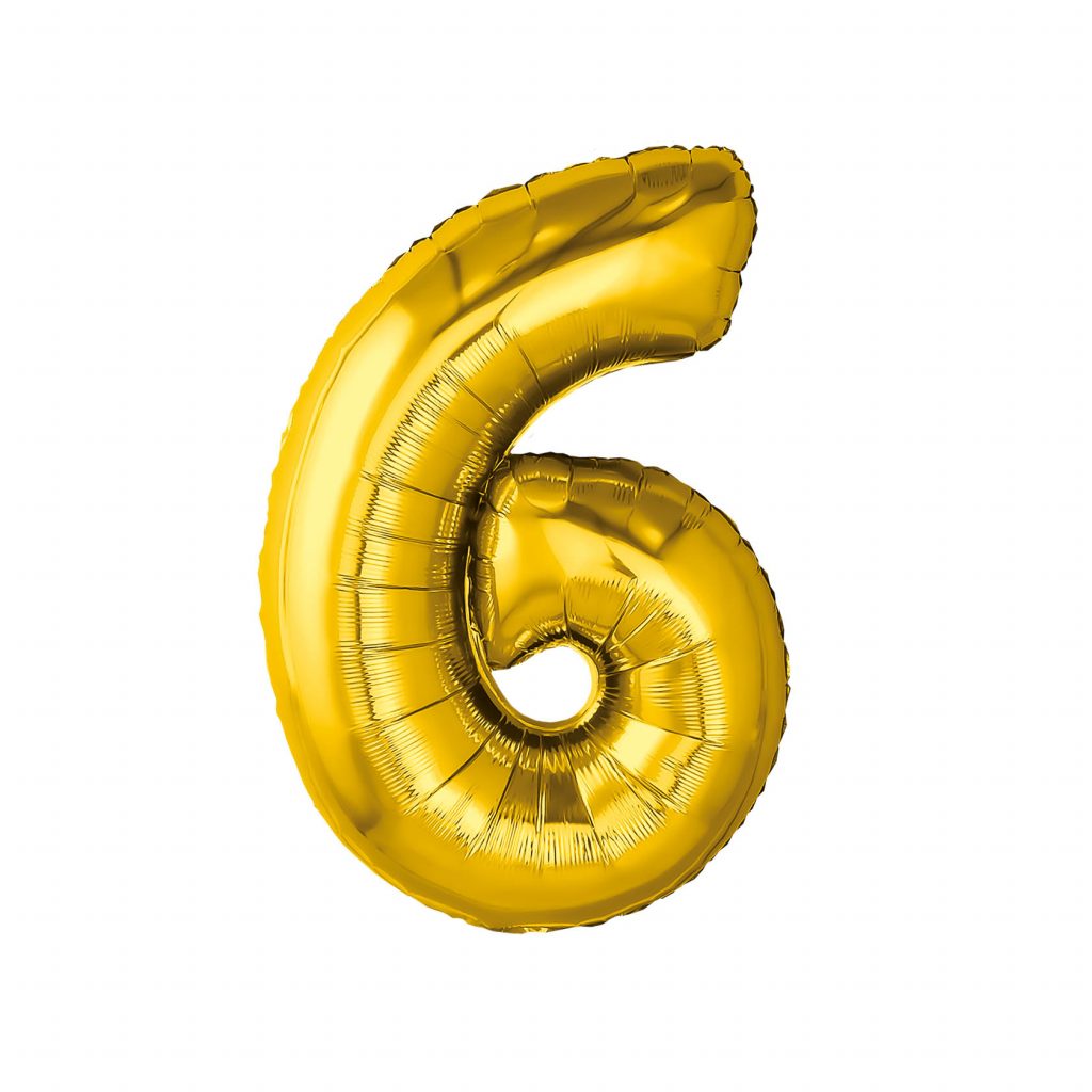 Шар Цифра 6 32′ / инд.упаковка