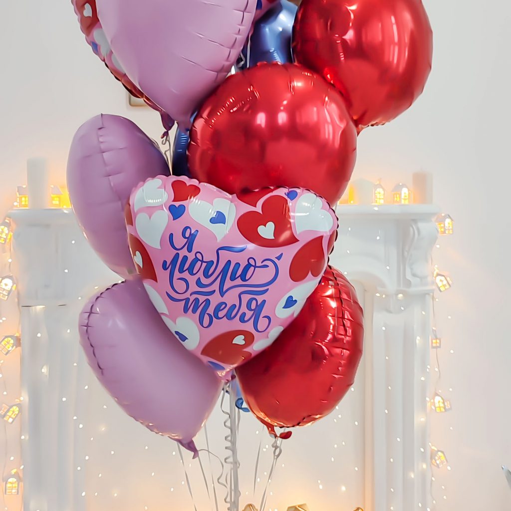 Шар Сердце 19′ / Мистик розовый фламинго