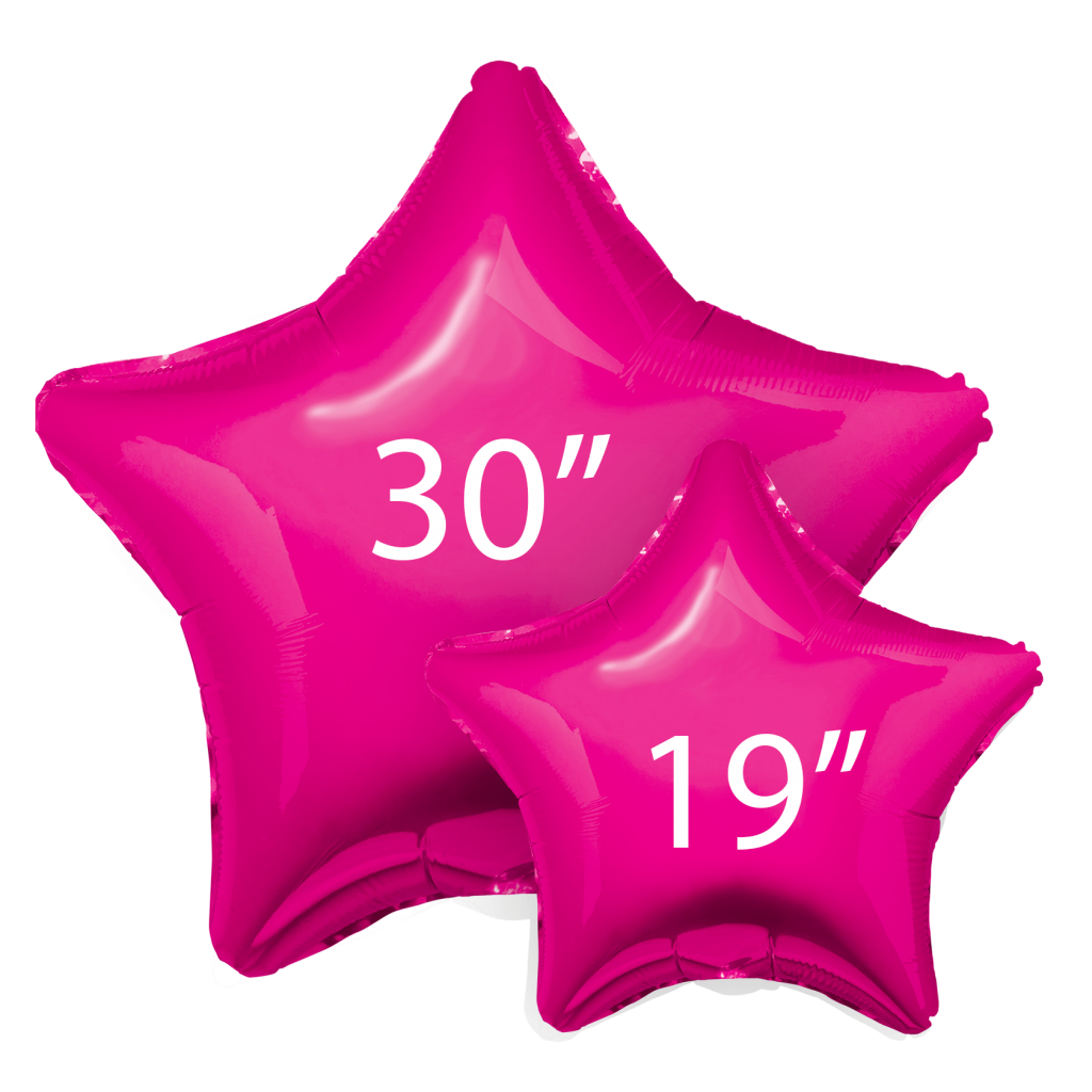 Шар Звезда 30′ / Фуксия / инд.упаковка