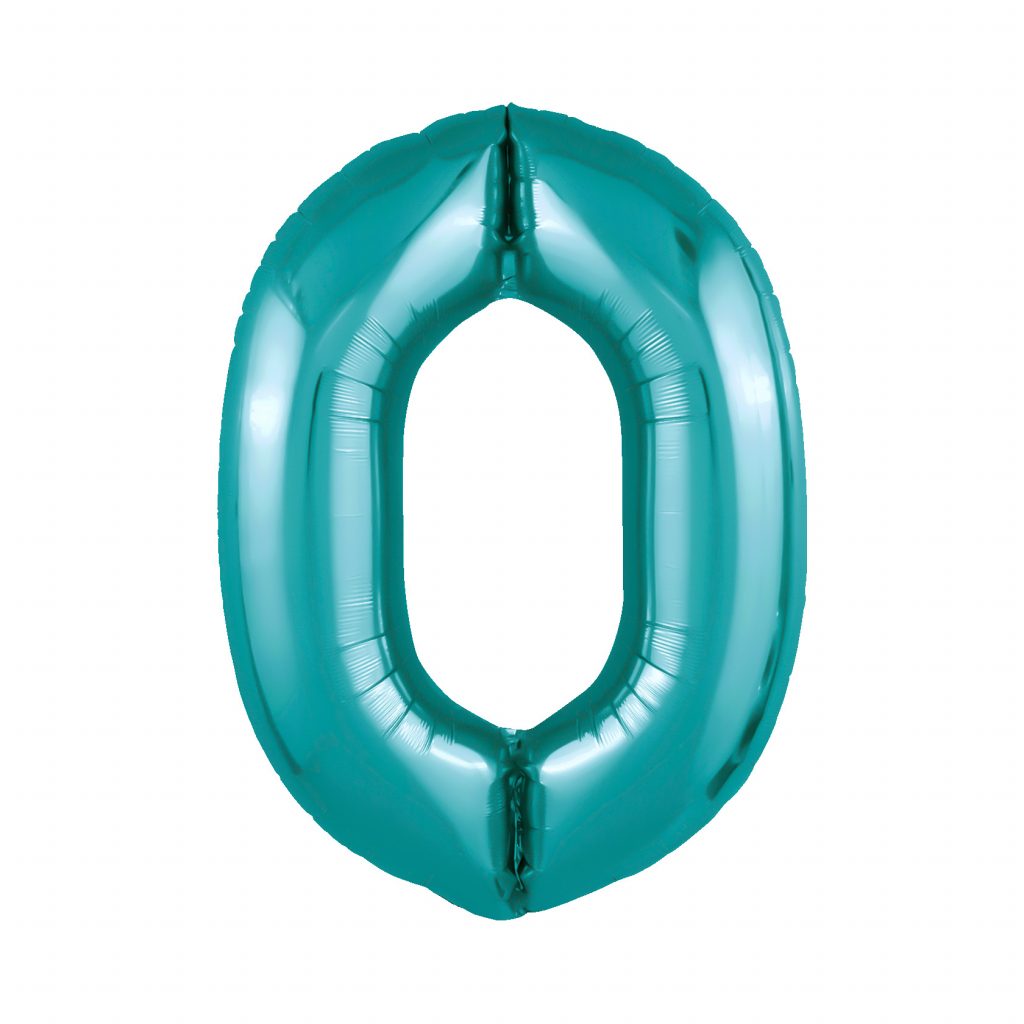 шар надувной Цифра 0 Slim Океан