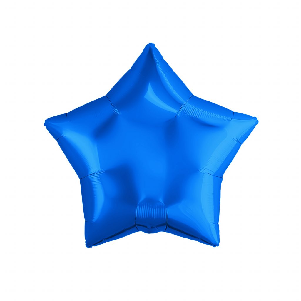 Шар надувной Мини звезда 5″ / 13 см, Синий без клапана
