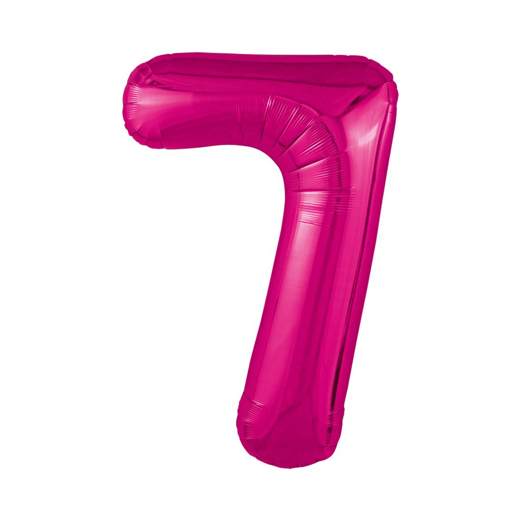 шар надувной Цифра 7 Slim Фуксия