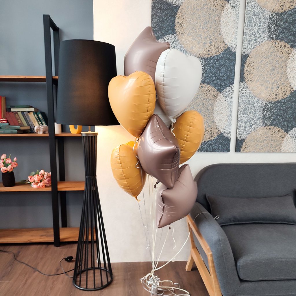 Шар Сердце 19″ / Мистик пудра