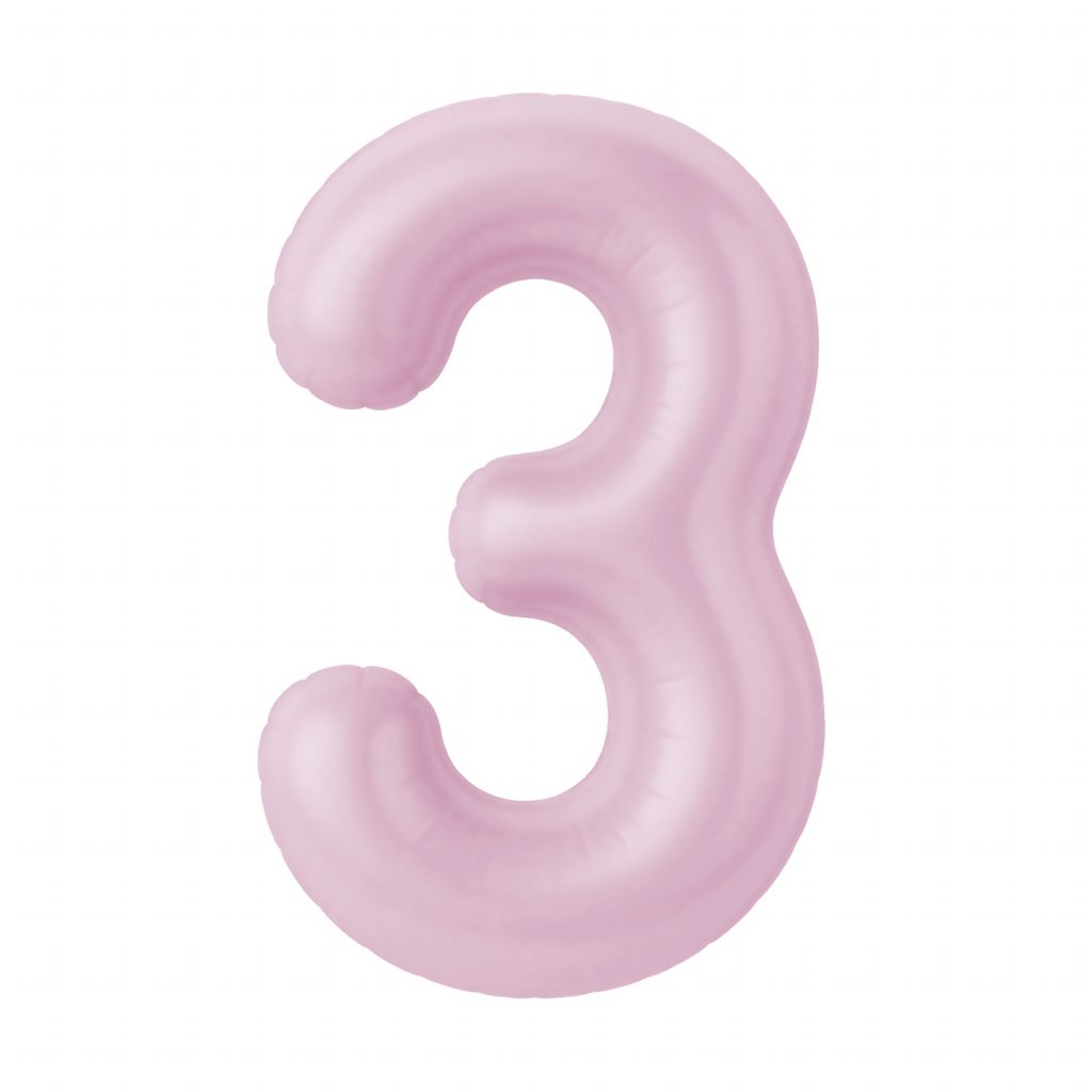 Шар надувной Цифра 3 40″ Slim