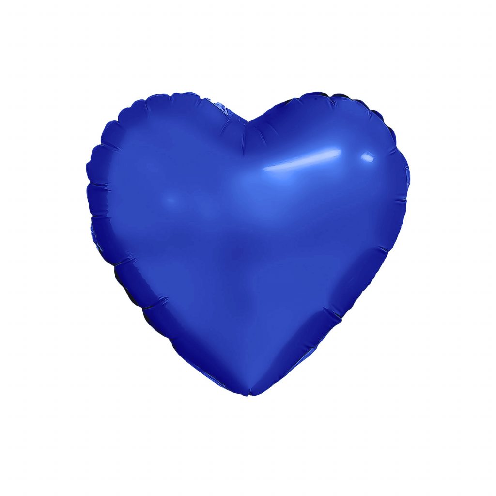 Шар надувной Мини сердце 5″ / 13 см, Полуночно-синий без клапана
