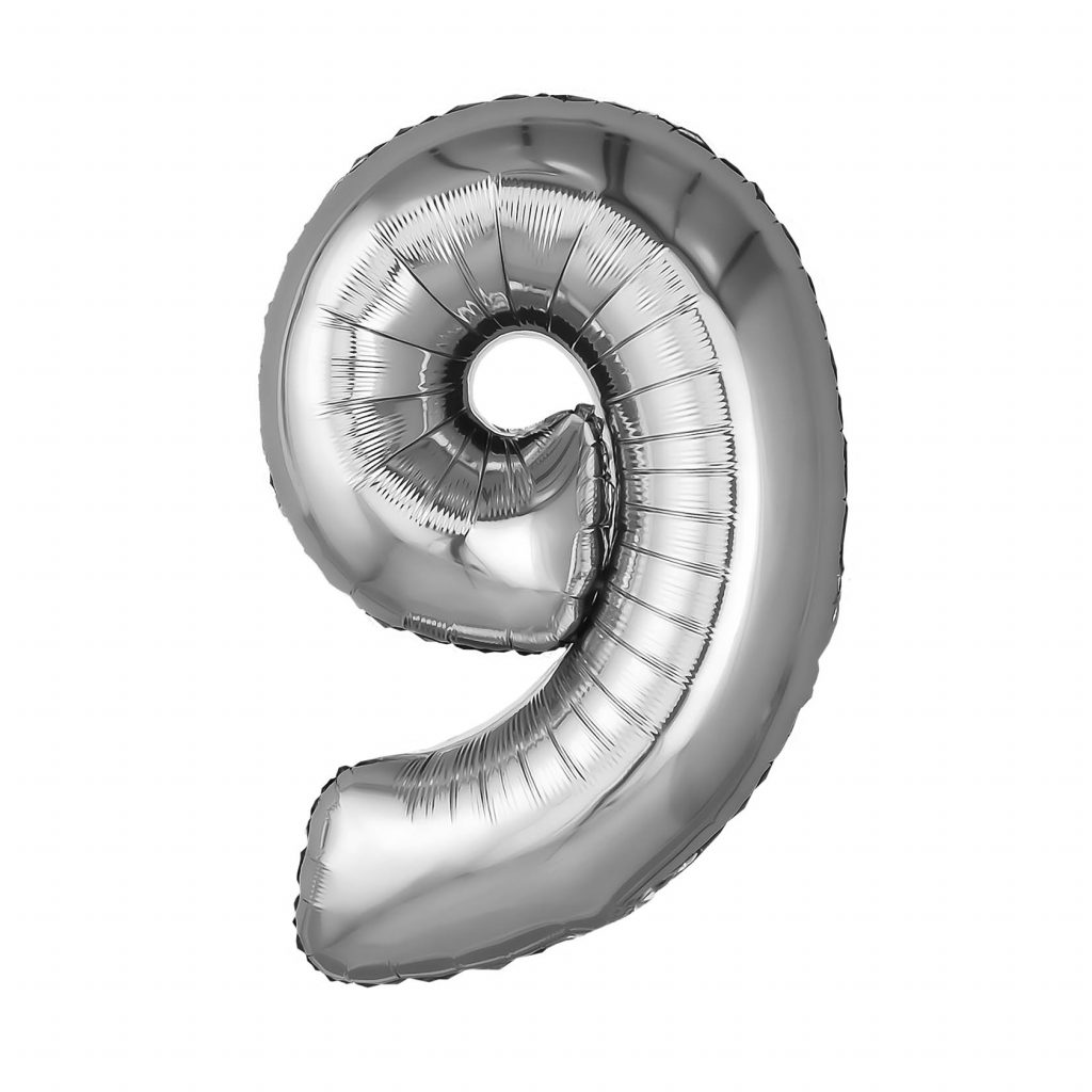 Шар Цифра 9 32′ / инд.упаковка